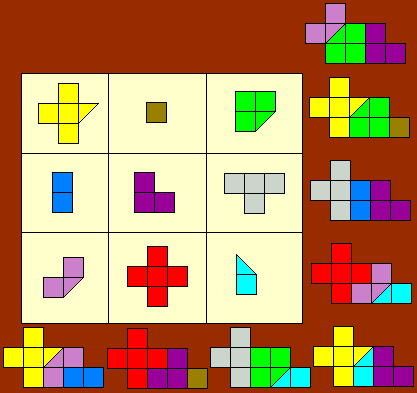 magisch vierkant X pentomino